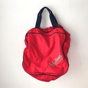 vintage 80s / 90s L.L.Bean square duffel bag / tote / weekender bag